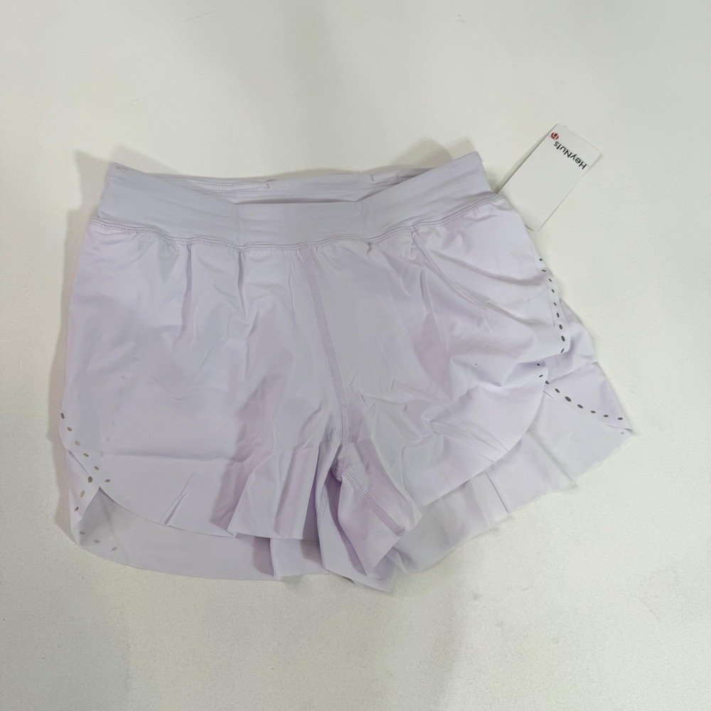 HeyNuts Shorts Womens XS Purple Running Lined Lightweight Laser Cut Active Gym